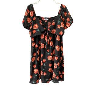 Jack by BB Dakota Floral Baby Doll Dress Size L Flirty Romantic